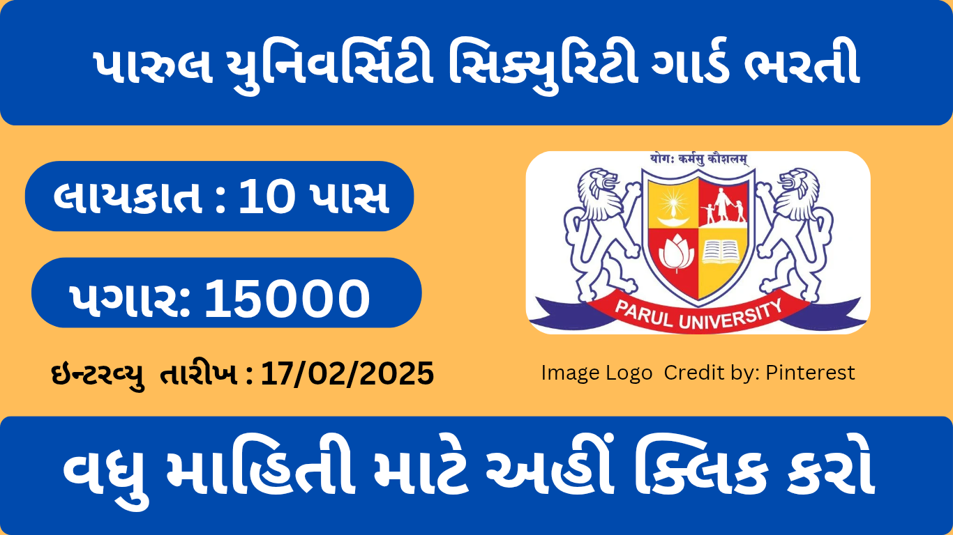 Parul University Recruitment
