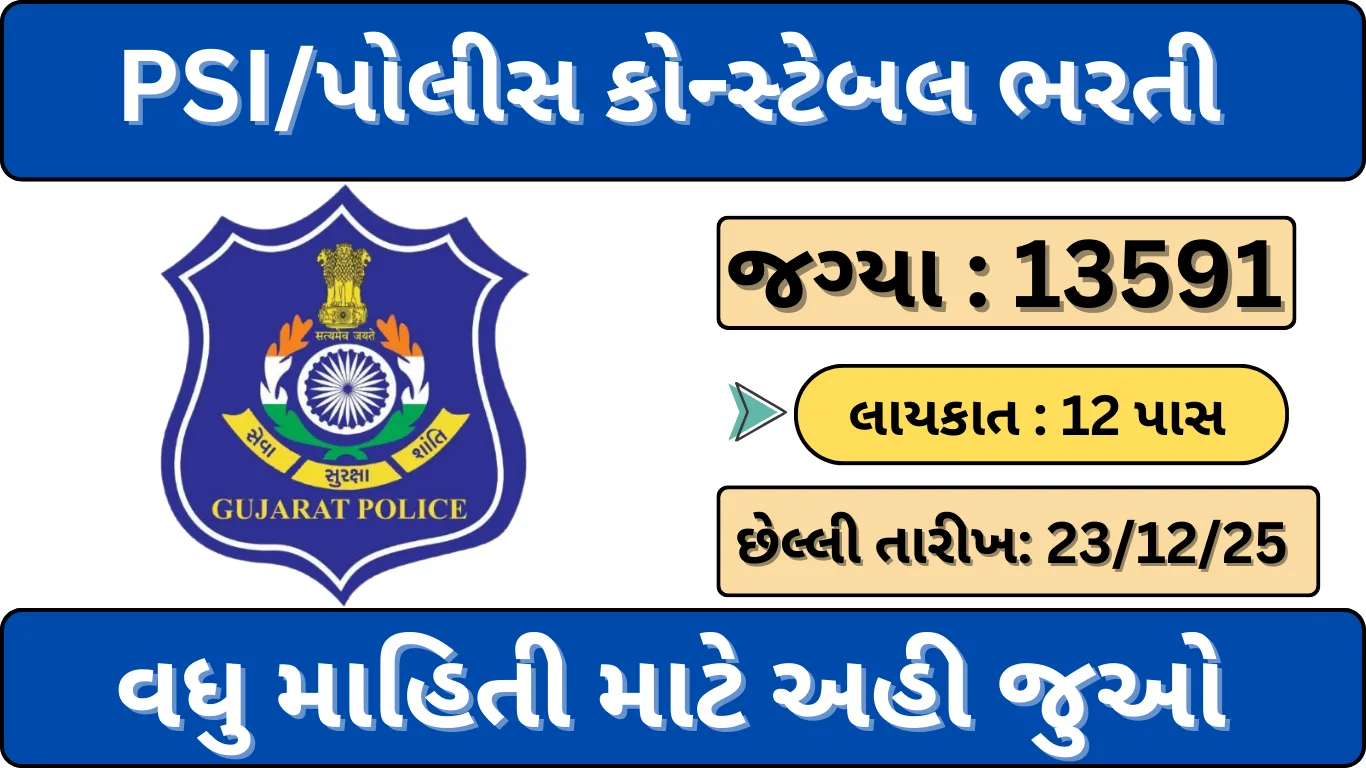 Gujarat Police Vacancy 2025